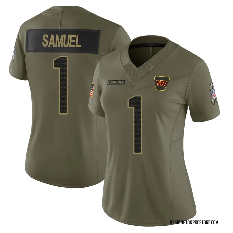 Olive Women's Deebo Samuel Washington Commanders Limited 2025 Salute to Service Jersey