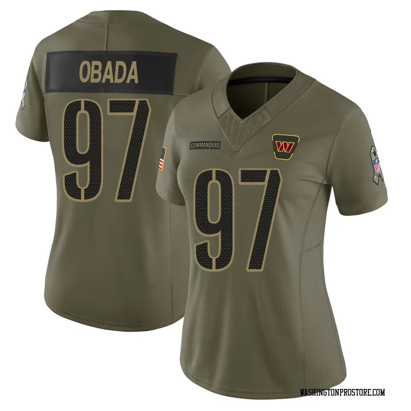 Olive Women's Efe Obada Washington Commanders Limited 2025 Salute to Service Jersey