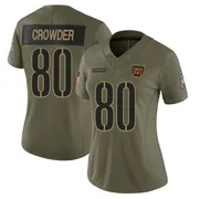 Olive Women's Jamison Crowder Washington Commanders Limited 2025 Salute to Service Jersey