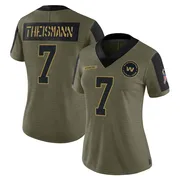 Olive Women's Joe Theismann Washington Commanders Limited 2021 Salute To Service Jersey