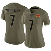 Olive Women's Joe Theismann Washington Commanders Limited 2022 Salute To Service Jersey
