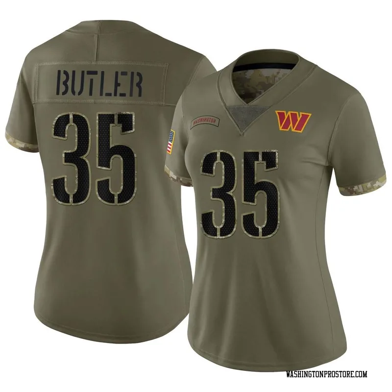 Olive Women's Percy Butler Washington Commanders Limited 2022 Salute To Service Jersey
