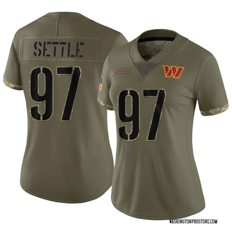 Olive Women's Tim Settle Washington Commanders Limited 2022 Salute To Service Jersey