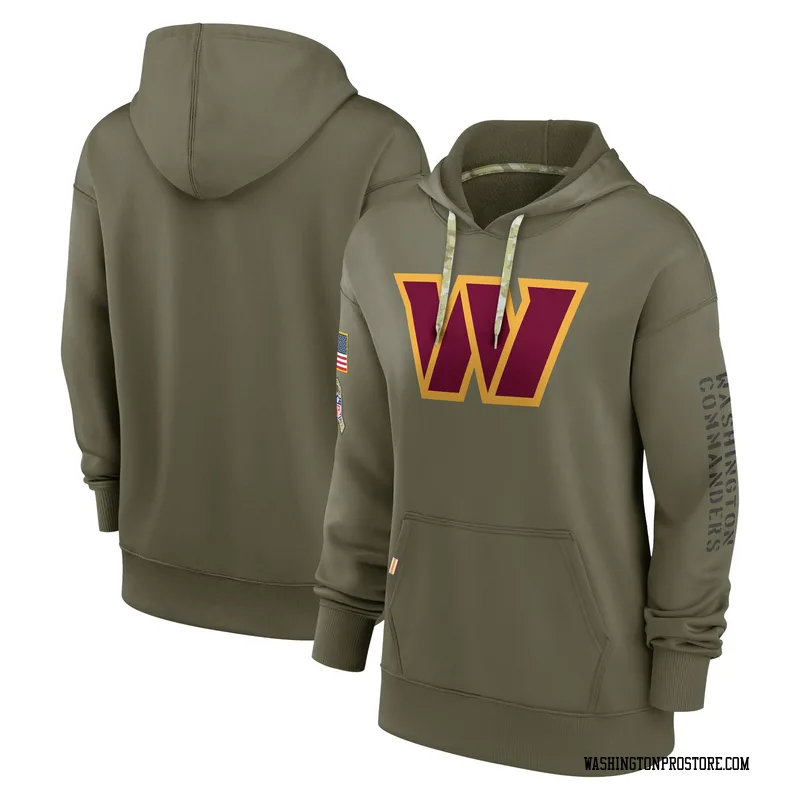 Olive Women's Washington Commanders 2022 Salute to Service Performance Pullover Hoodie
