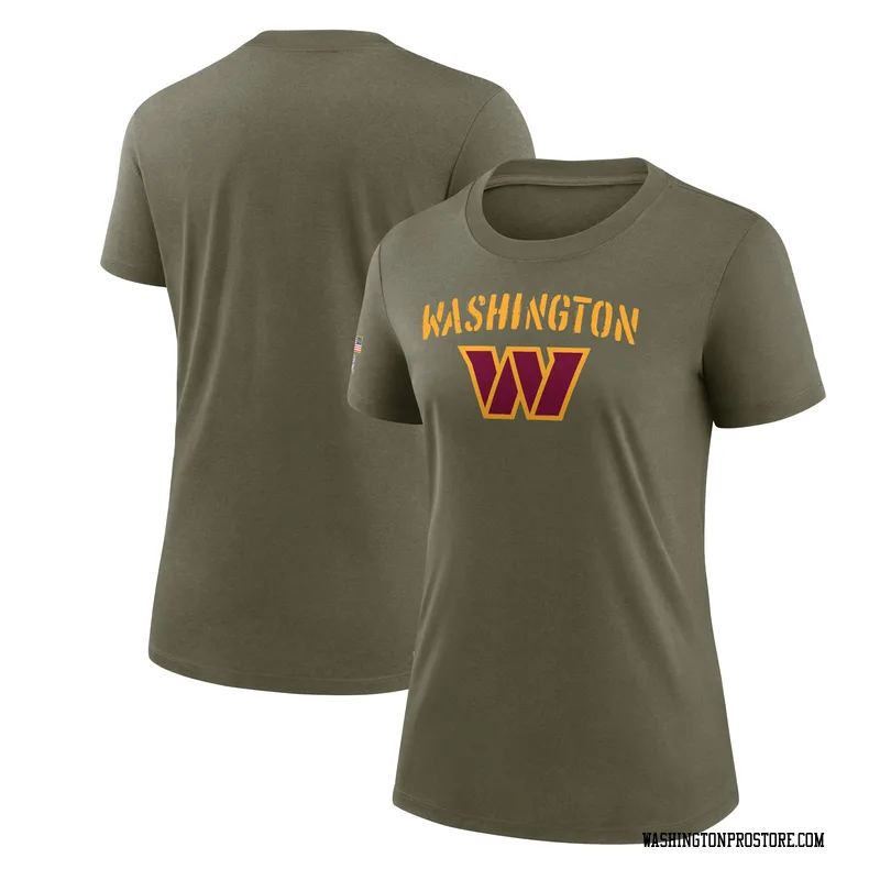 Olive Women's Washington Commanders Legend 2022 Salute To Service T-Shirt