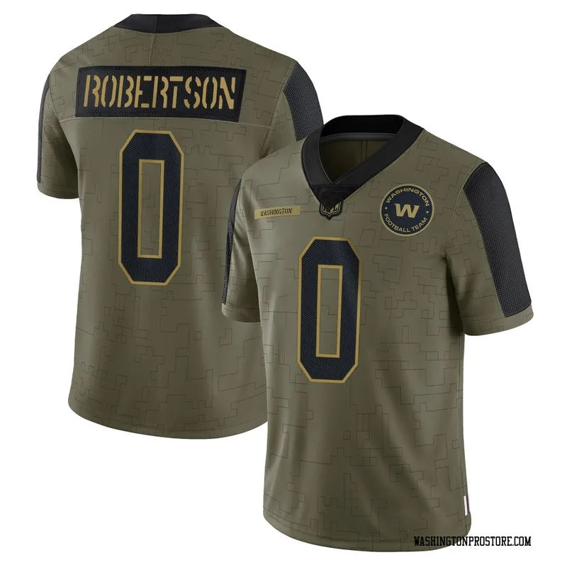 Olive Youth Amik Robertson Washington Commanders Limited 2021 Salute To Service Jersey