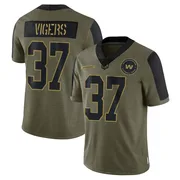 Olive Youth Car'lin Vigers Washington Commanders Limited 2021 Salute To Service Jersey