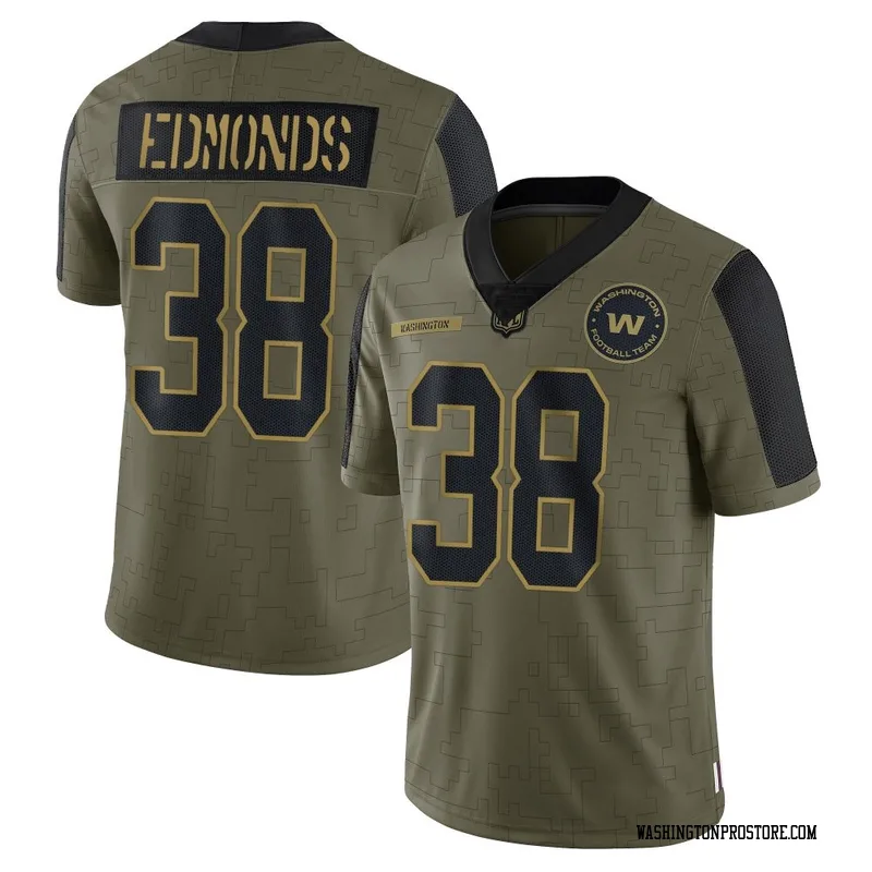 Olive Youth Chase Edmonds Washington Commanders Limited 2021 Salute To Service Jersey