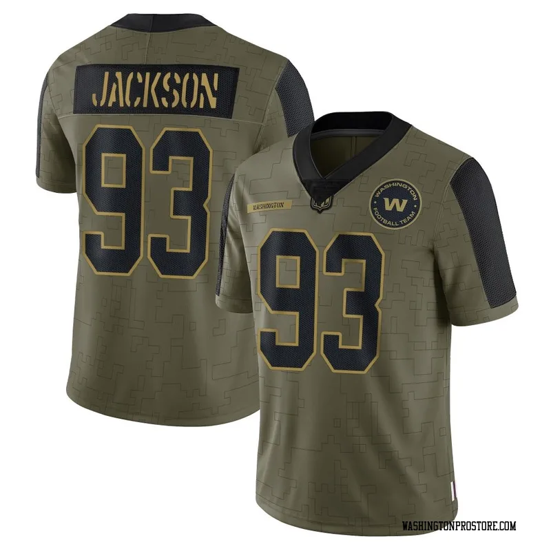 Olive Youth Drake Jackson Washington Commanders Limited 2021 Salute To Service Jersey