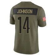 Olive Youth Josh Johnson Washington Commanders Limited 2025 Salute to Service Jersey