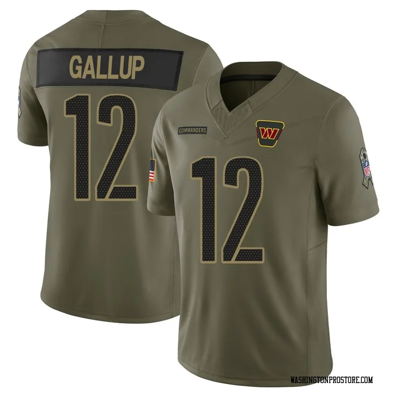 Olive Youth Michael Gallup Washington Commanders Limited 2025 Salute to Service Jersey
