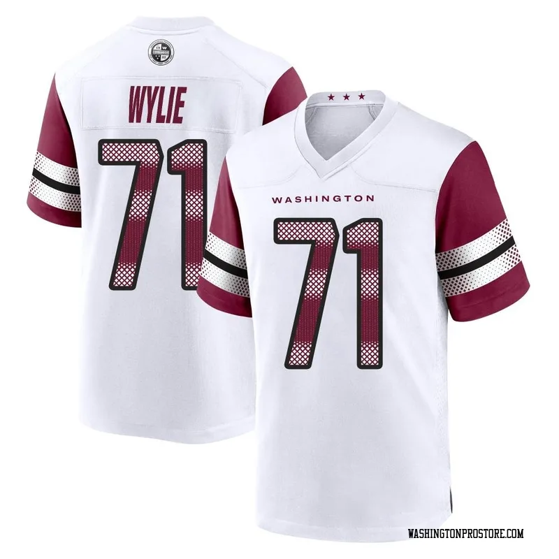 White Men's Andrew Wylie Washington Commanders Game Jersey