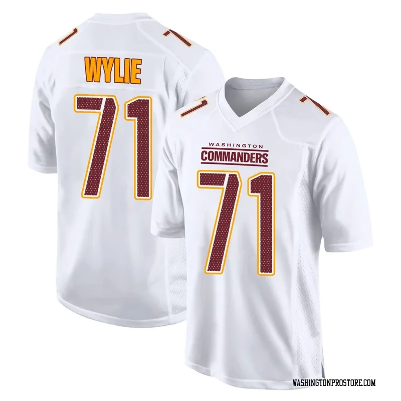 White Men's Andrew Wylie Washington Commanders Game Tundra Fashion Jersey