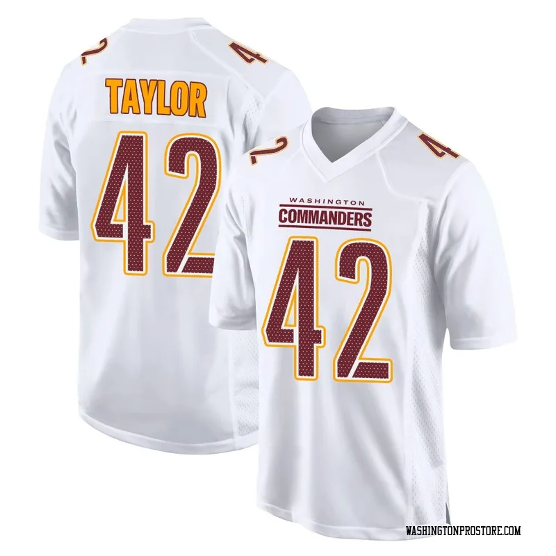 White Men's Charley Taylor Washington Commanders Game Tundra Fashion Jersey