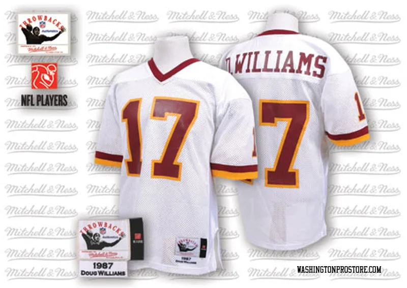 White Men's Doug Williams Washington Commanders Authentic With 50TH Anniversary Patch Throwback Jersey