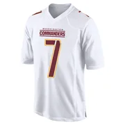 White Men's Joe Theismann Washington Commanders Game Tundra Fashion Jersey