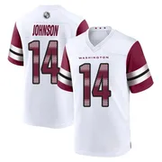 White Men's Josh Johnson Washington Commanders Game Jersey
