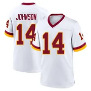 White Men's Josh Johnson Washington Commanders Game Jersey