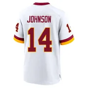 White Men's Josh Johnson Washington Commanders Game Jersey