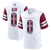 White Men's Kaytron Allen Washington Commanders Game Jersey