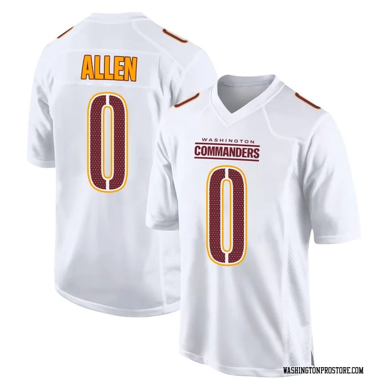 White Men's Kaytron Allen Washington Commanders Game Tundra Fashion Jersey