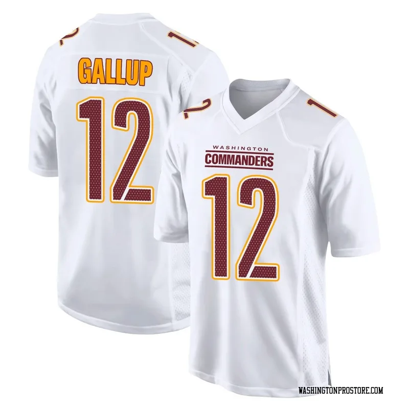 White Men's Michael Gallup Washington Commanders Game Tundra Fashion Jersey
