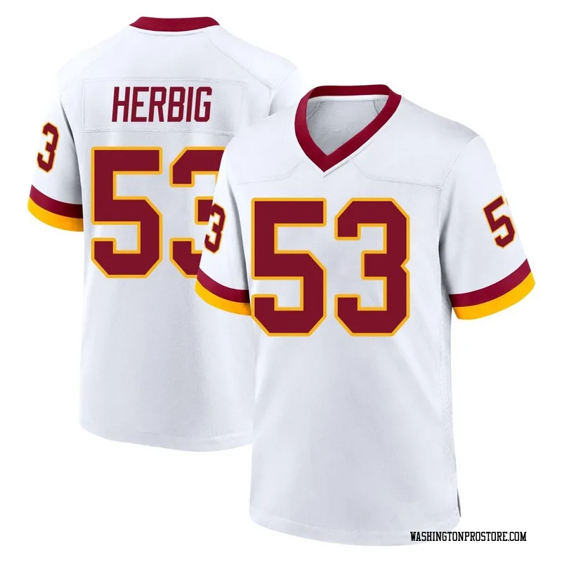White Men's Nate Herbig Washington Commanders Game Jersey