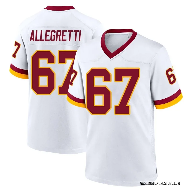White Men's Nick Allegretti Washington Commanders Game Jersey