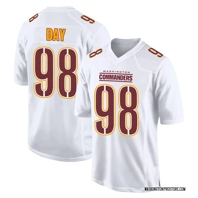 White Men's Sheldon Day Washington Commanders Game Tundra Fashion Jersey