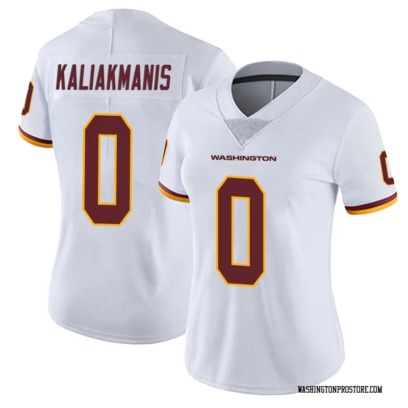 White Women's Athan Kaliakmanis Washington Commanders Limited Vapor Untouchable Jersey