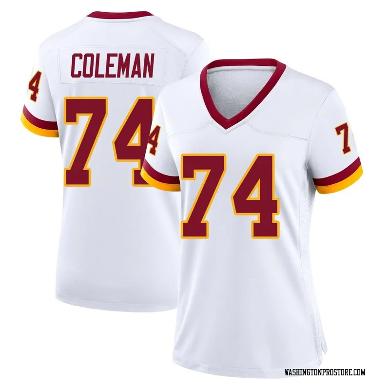 White Women's Brandon Coleman Washington Commanders Game Jersey