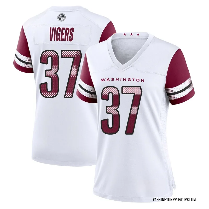 White Women's Car'lin Vigers Washington Commanders Game Jersey
