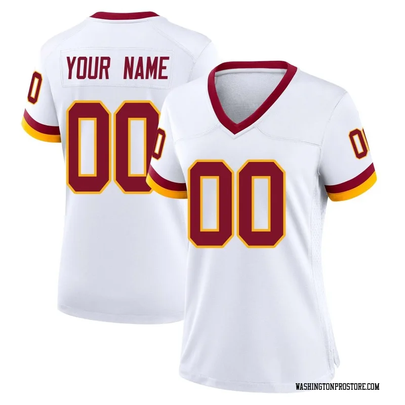 White Women's Custom Washington Commanders Game Jersey