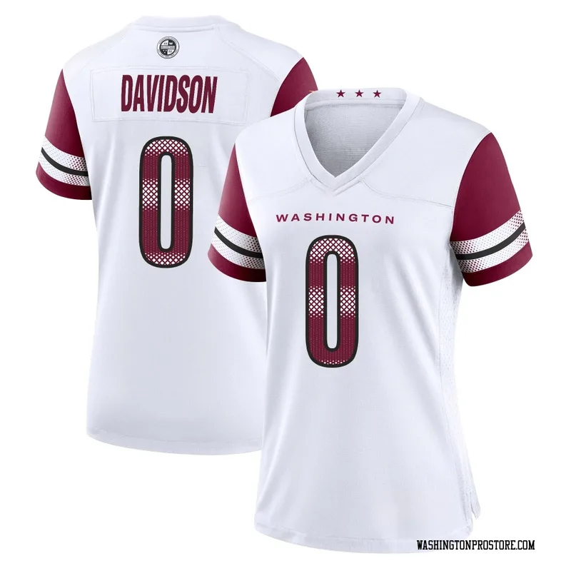 White Women's D.J. Davidson Washington Commanders Game Jersey