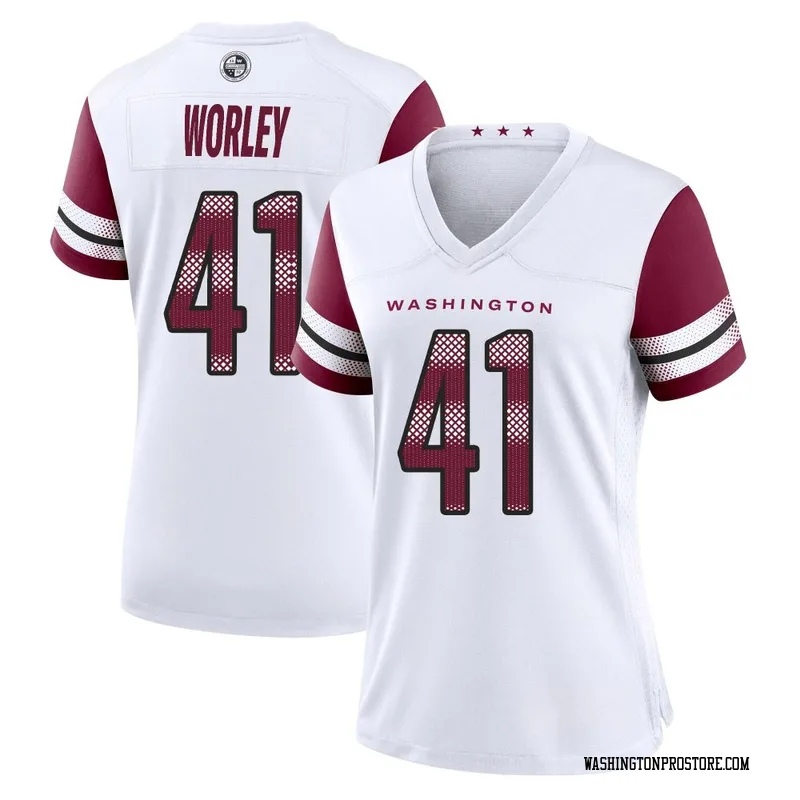 White Women's Daryl Worley Washington Commanders Game Jersey