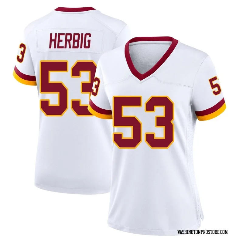 White Women's Nate Herbig Washington Commanders Game Jersey