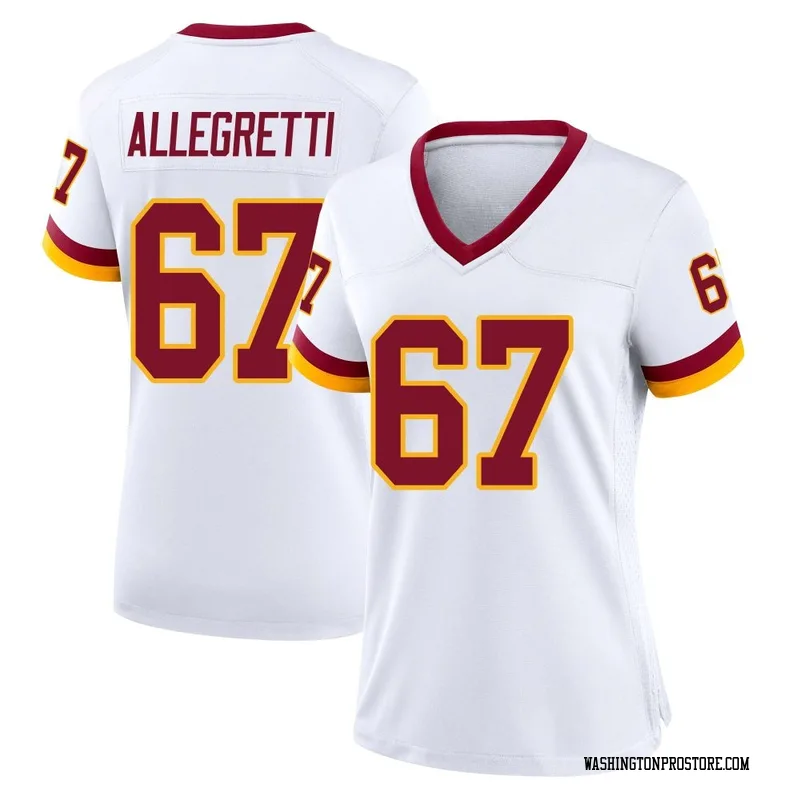 White Women's Nick Allegretti Washington Commanders Game Jersey