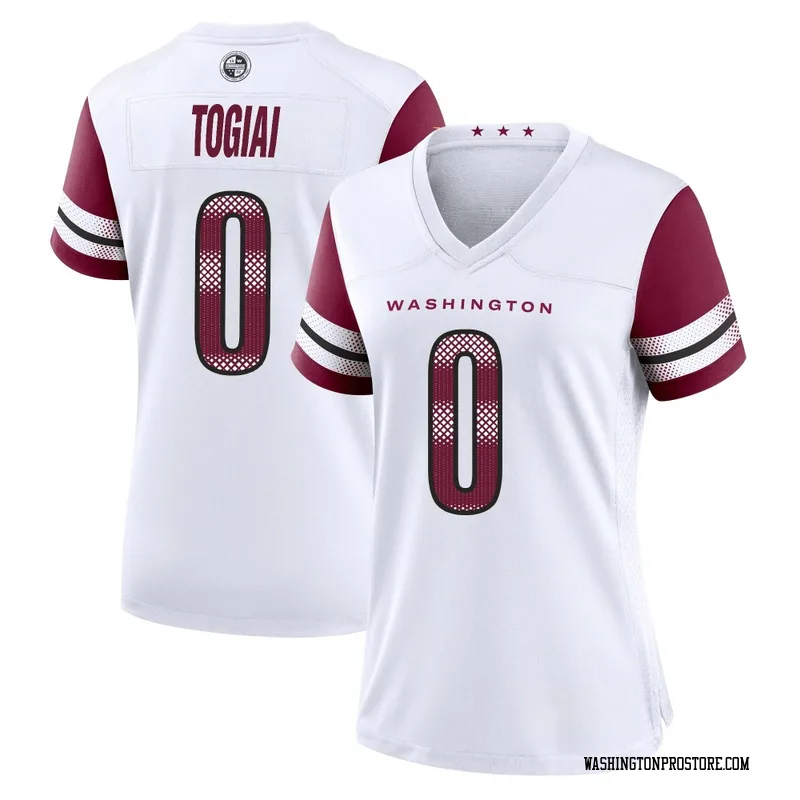 White Women's Tanoa Togiai Washington Commanders Game Jersey