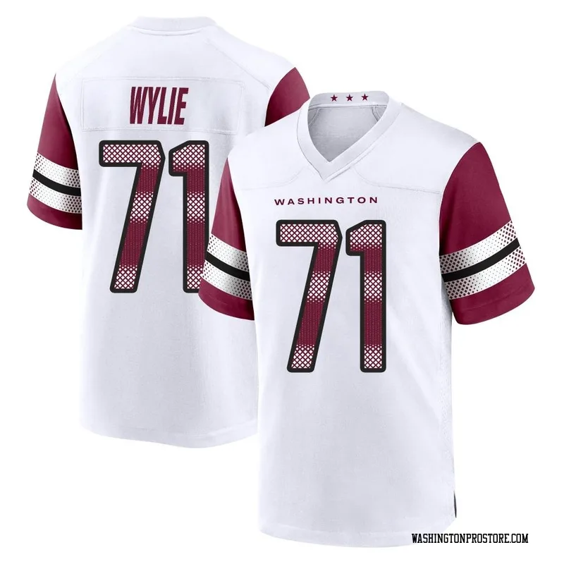 White Youth Andrew Wylie Washington Commanders Game Jersey