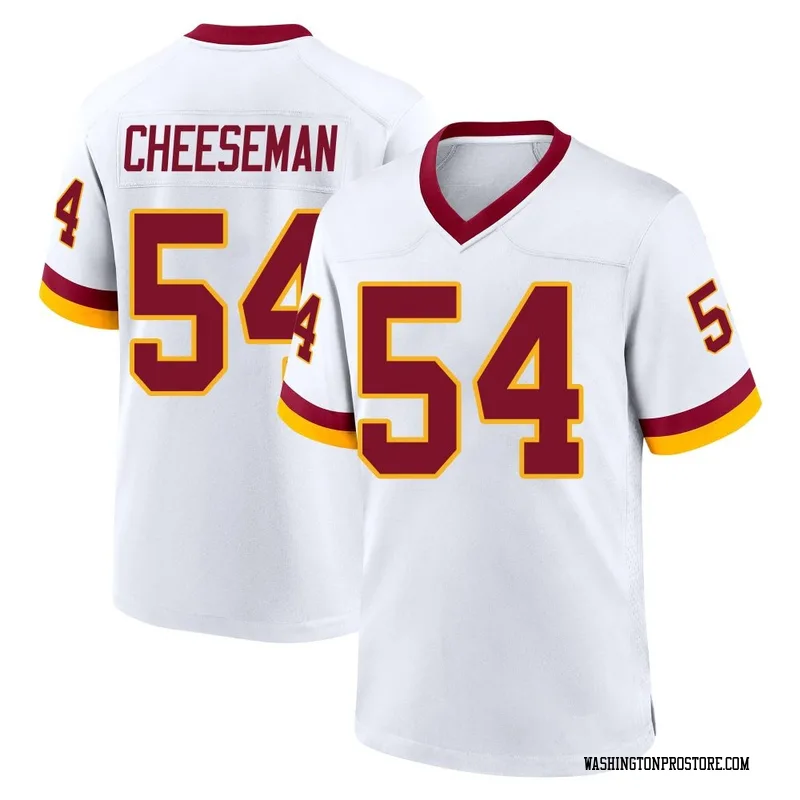 White Youth Camaron Cheeseman Washington Commanders Game Jersey