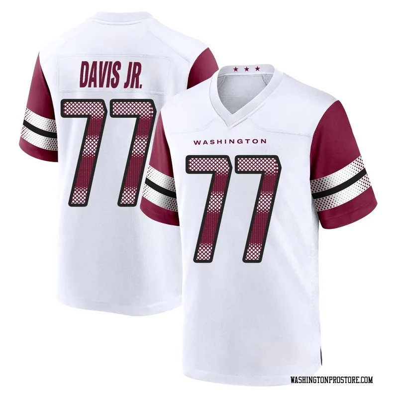 White Youth Carl Davis Jr. Washington Commanders Game Jersey