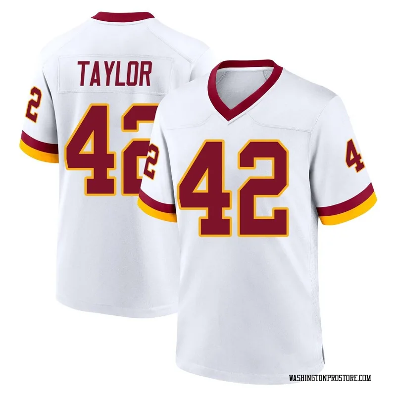 White Youth Charley Taylor Washington Commanders Game Jersey