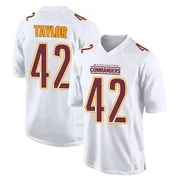 White Youth Charley Taylor Washington Commanders Game Tundra Fashion Jersey