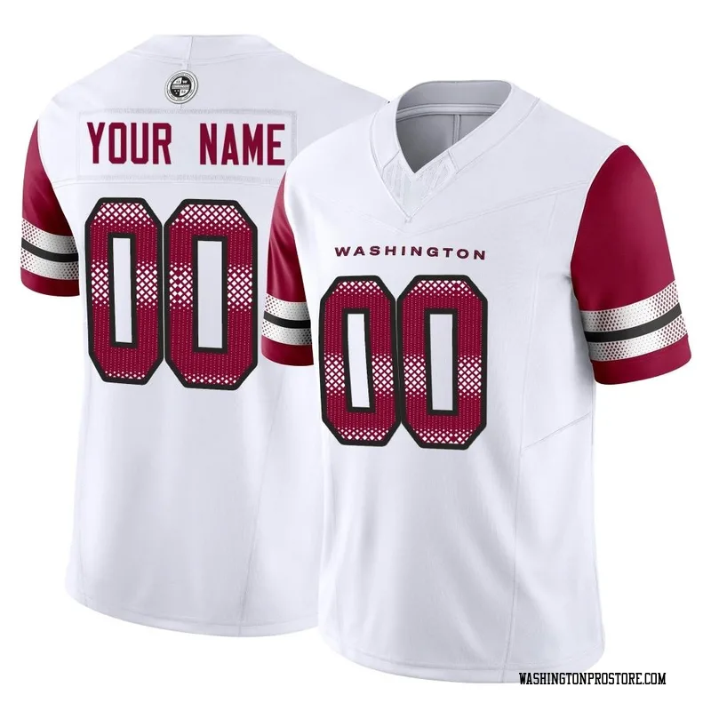 White Youth Custom Washington Commanders Limited Vapor F.U.S.E. Jersey