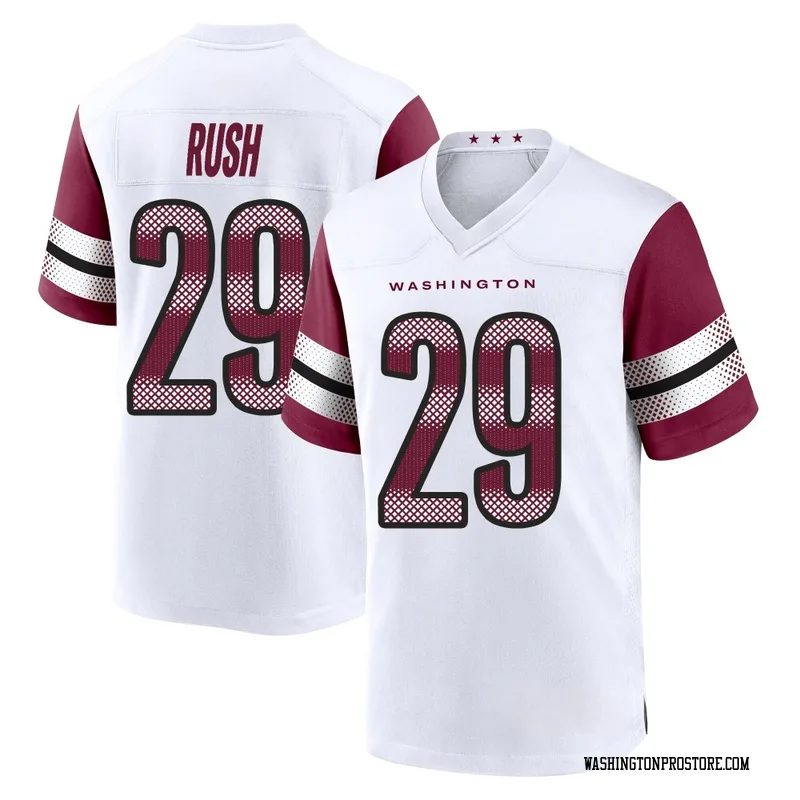 White Youth Darius Rush Washington Commanders Game Jersey
