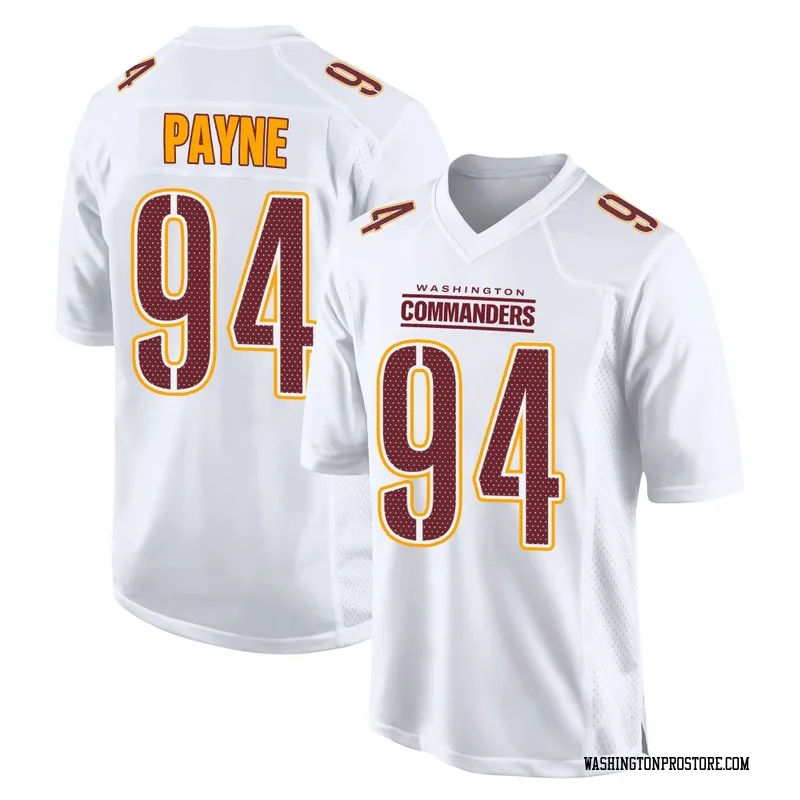 White Youth Daron Payne Washington Commanders Game Tundra Fashion Jersey
