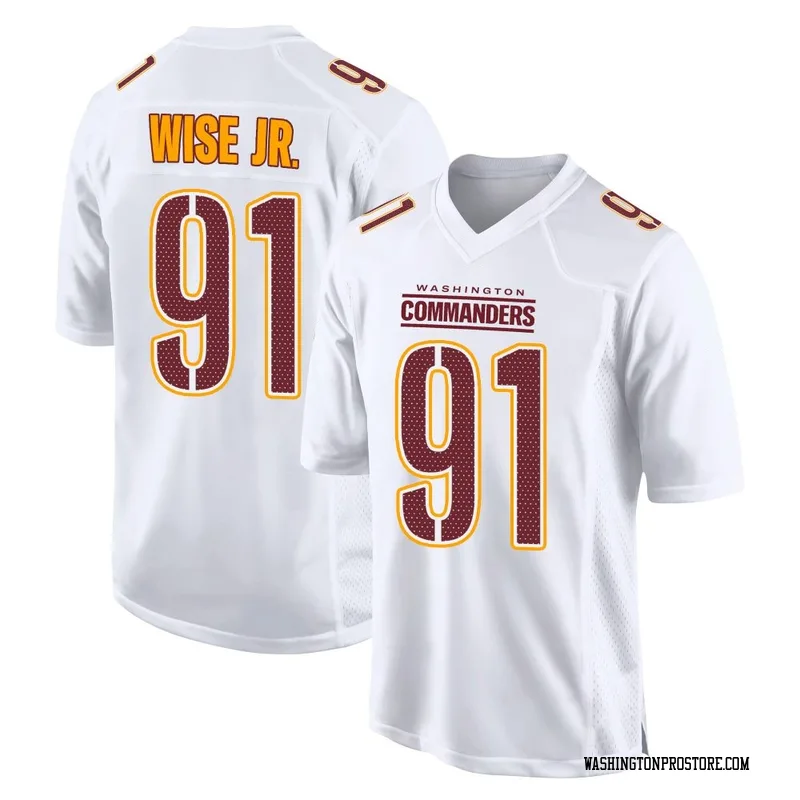 White Youth Deatrich Wise Jr. Washington Commanders Game Tundra Fashion Jersey