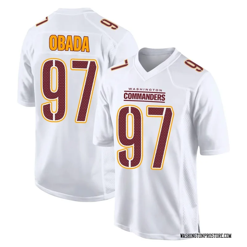 White Youth Efe Obada Washington Commanders Game Tundra Fashion Jersey