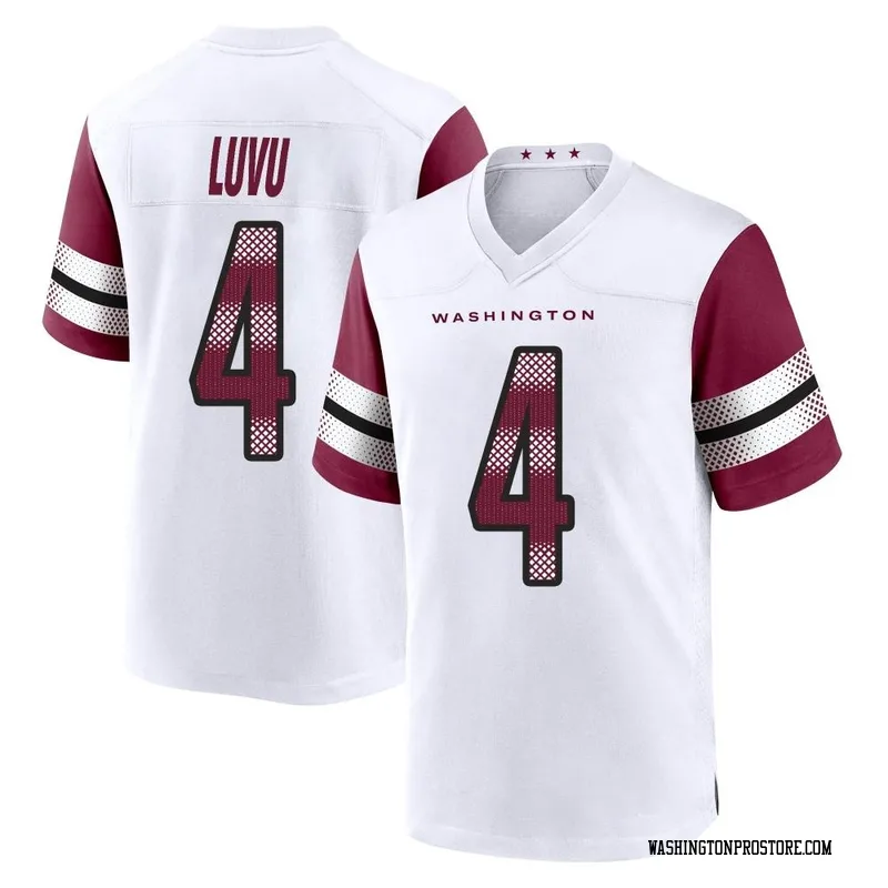 White Youth Frankie Luvu Washington Commanders Game Jersey