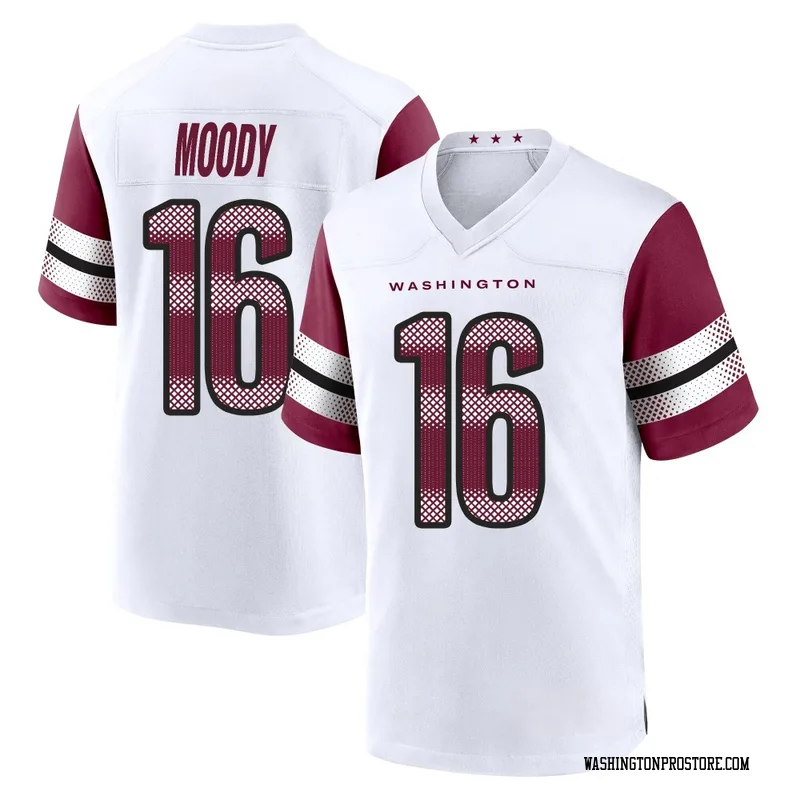 White Youth Jake Moody Washington Commanders Game Jersey